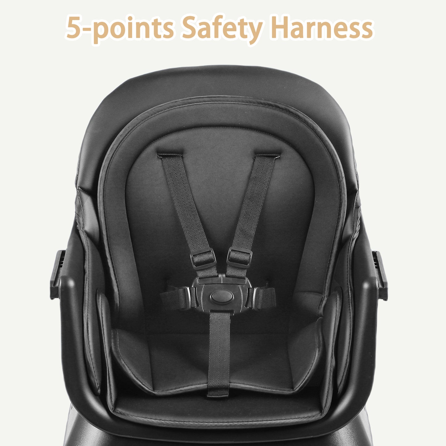 AILEEKISS 8 in 1 Baby High Chair, Toddler Dining Booster Seat for Eating, Black