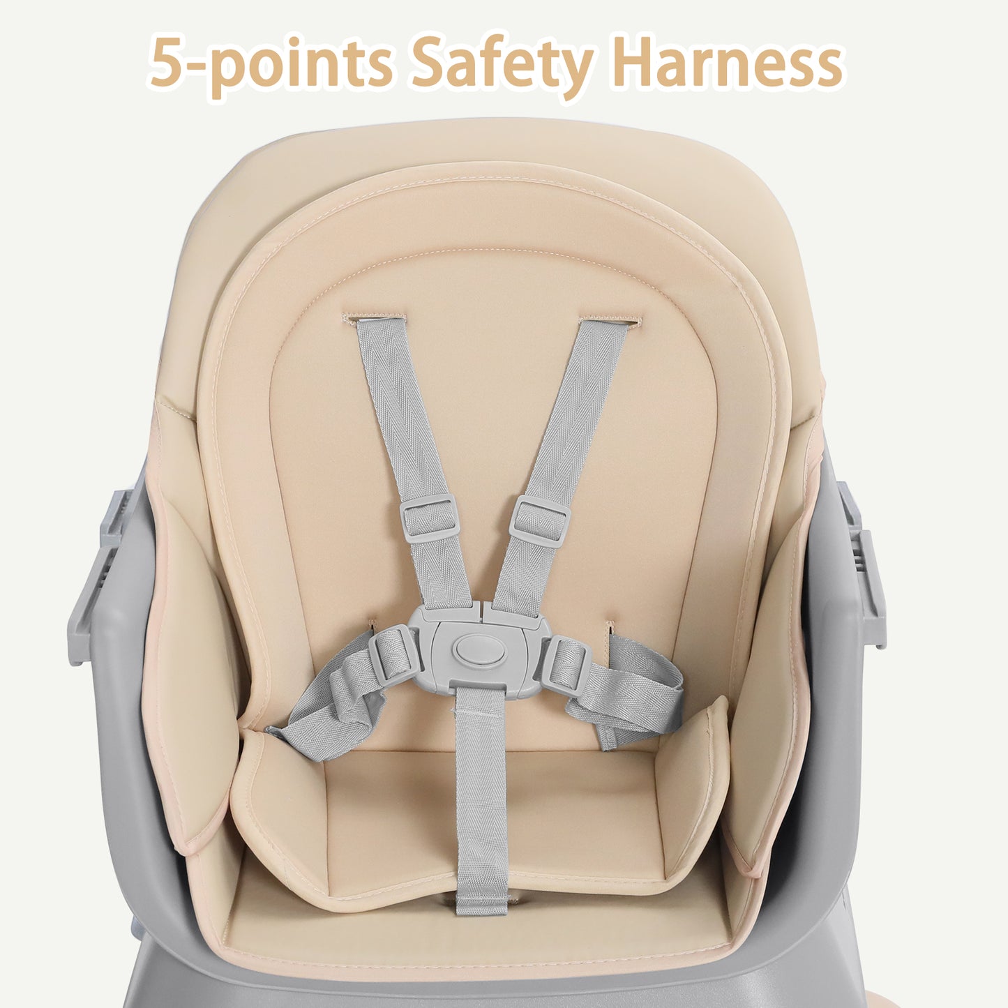 AILEEKISS 8 in 1 Baby High Chair, Toddler Dining Booster Seat for Eating, Khaki
