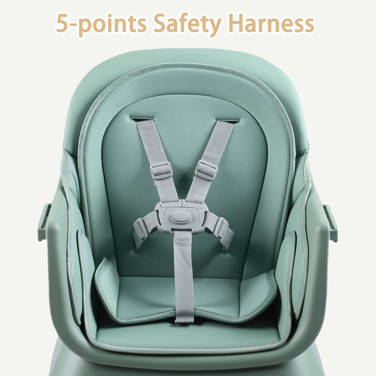 AILEEKISS 8 in 1 Baby High Chair, Toddler Dining Booster Seat for Eating, Green