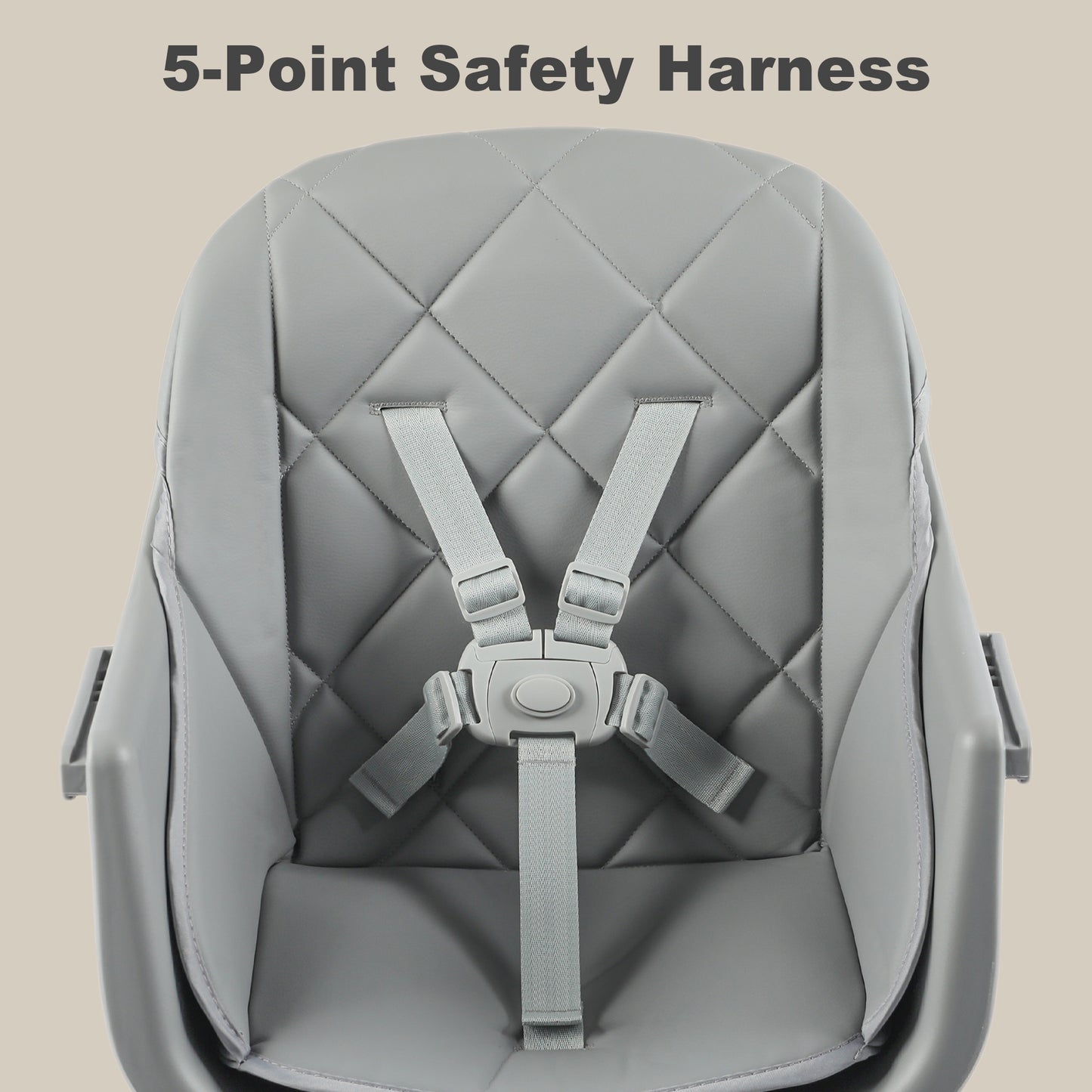 AILEEKISS 7 in 1 Wooden Baby High Chair Infant Feeding Chair with Removable Tray