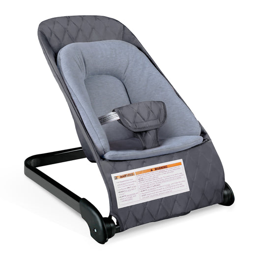 Baby Bouncer for Infants 3 in 1 Folding Baby Rocker Seat Unisex Lounge Recline Chair, Grey