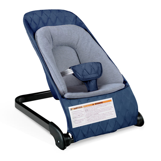 Baby Bouncer for Infants 3 in 1 Folding Baby Rocker Seat Unisex Lounge Recline Chair, Blue