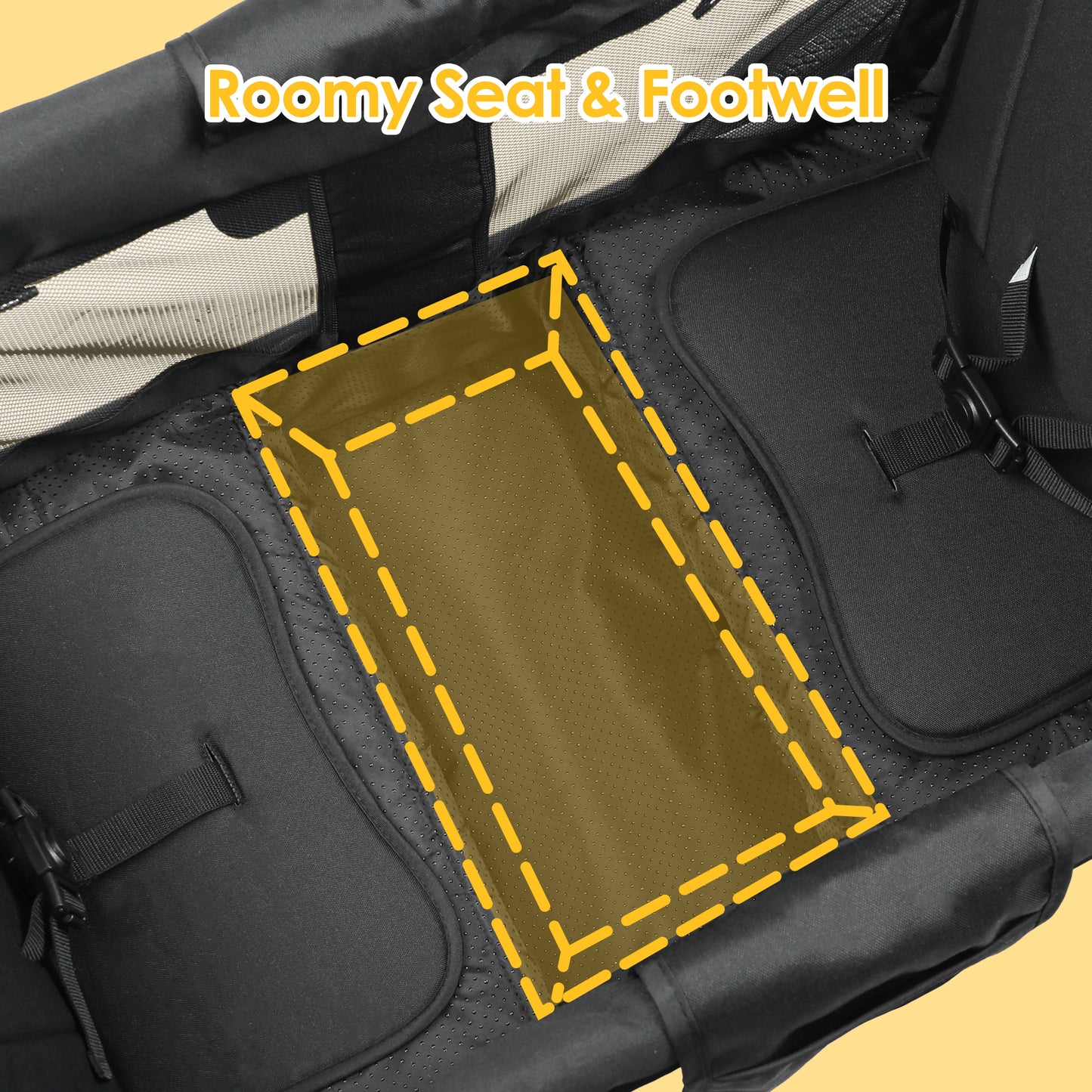 AILEEKISS 3-in-1 Wagon Stroller for 2 Toddlers, Collapsible Baby Wagon with Adjustable Handle, Black