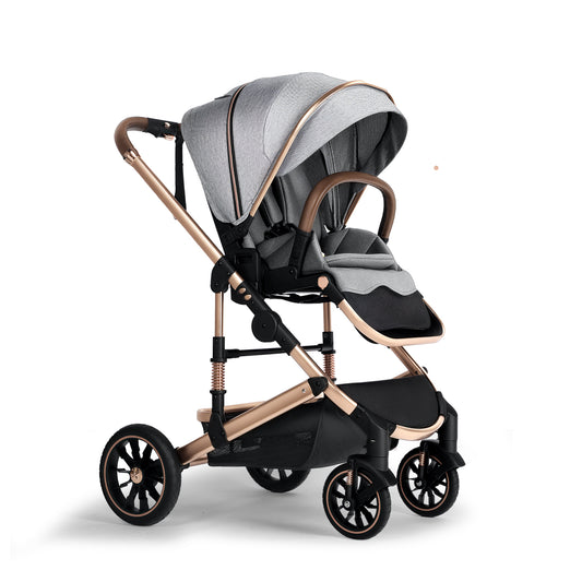 Convertible Baby Stroller Folding Stroller for Toddler & Unisex Infant Carriage, Dark Grey