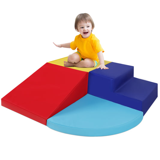 Climb Foam Blocks for Toddler, 4Pcs Soft Baby Climb and Crawl Toy Set Indoor Foam Playset