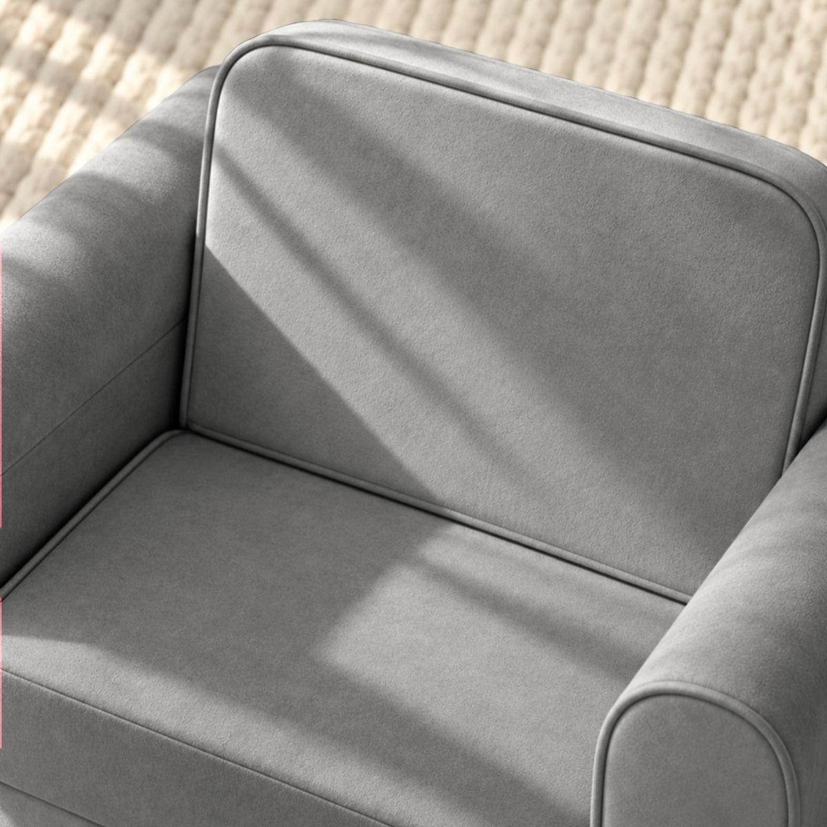 AILEEKISS 2-in-1 Toddler Sofa Chair, Foldable Kids Couch Flip Open Bed for Playroom, Grey