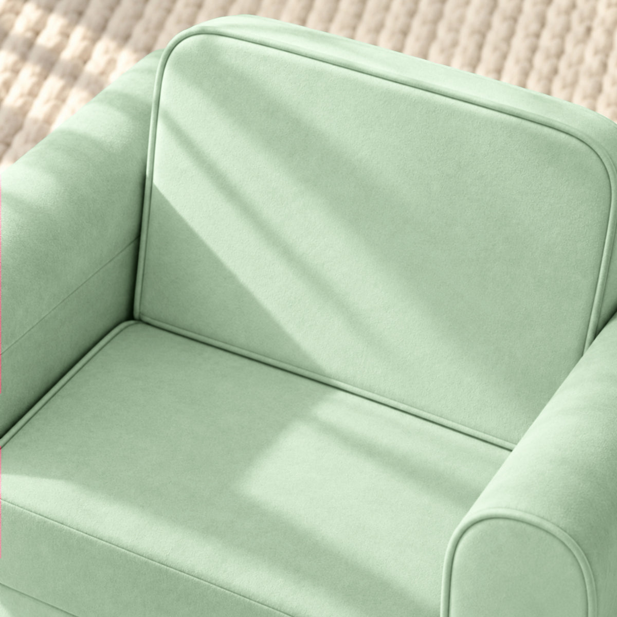 AILEEKISS 2-in-1 Toddler Sofa Chair, Foldable Kids Couch Flip Open Bed for Playroom, Green
