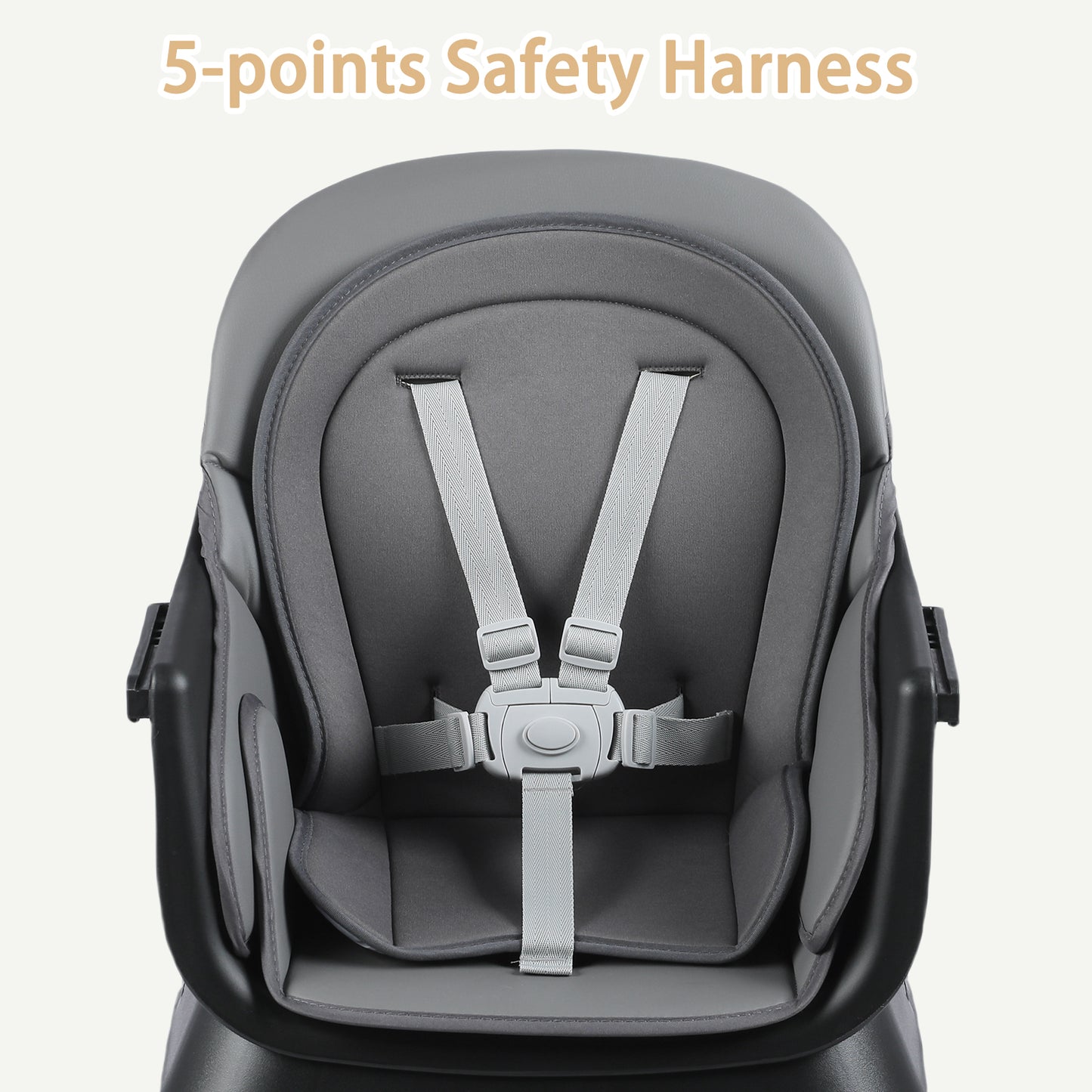 AILEEKISS 8 in 1 Baby High Chair, Toddler Dining Booster Seat for Eating, Grey