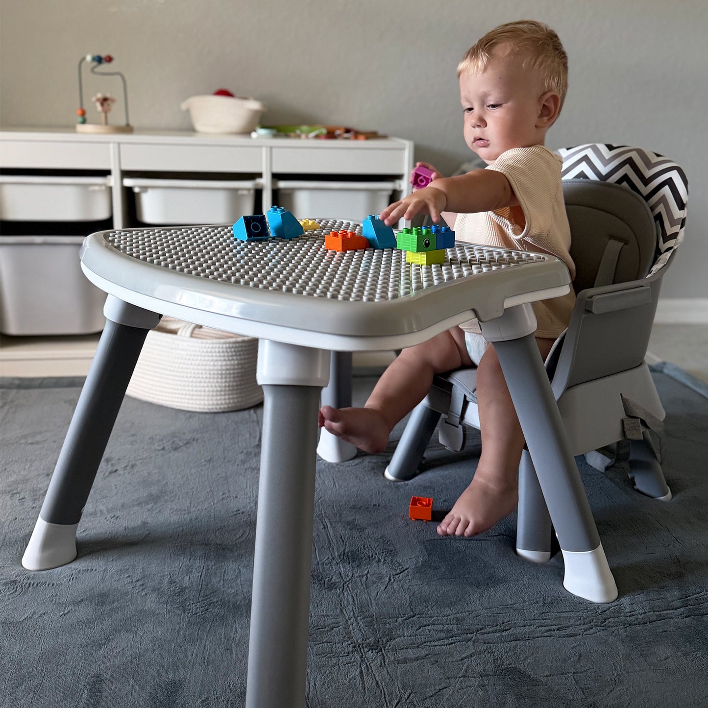 AILEEKISS 8 in 1 Baby High Chair, Toddler Dining Booster Seat for Eating, Chevron