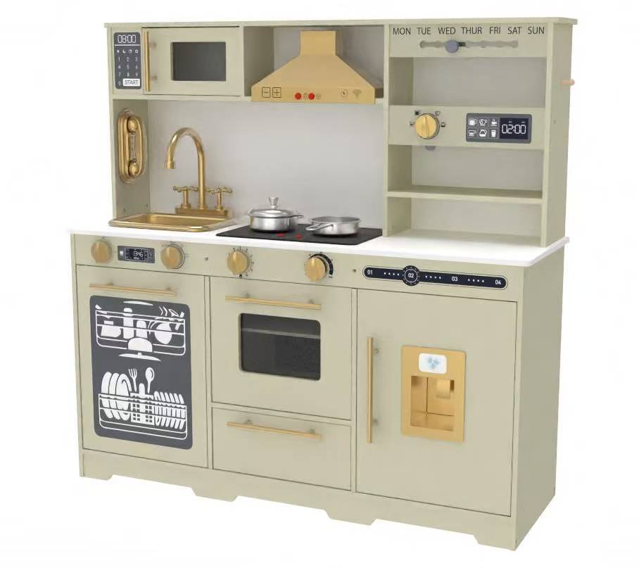 AILEEKISS Wood Kids Play Kitchen, Green