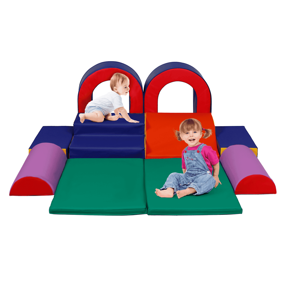 LINLUX 10-Piece Toddler Climbing Foam Block, Soft Foam Building Blocks for Kids, Baby Climbing Toys